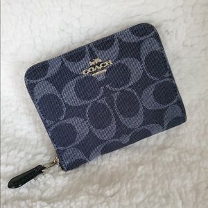 NWT Coach denim wallet